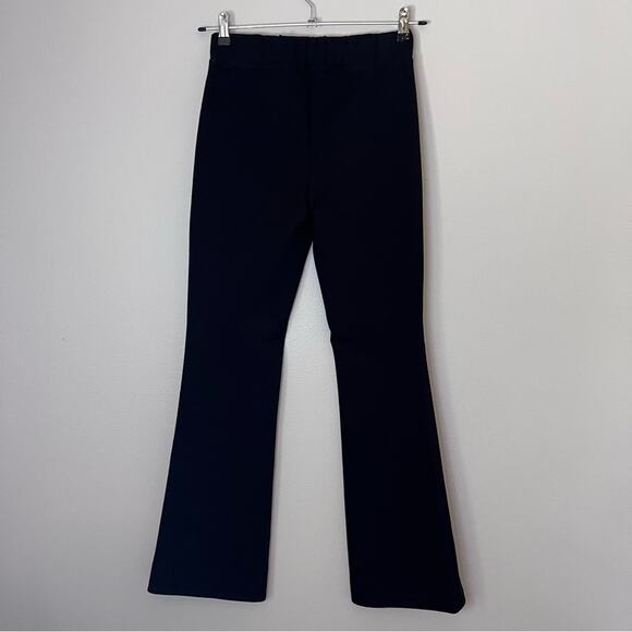 Maeve Anthropologie Ponte Knit High Rise Pull On Flare Pants Full Length Black - Picture 6 of 8